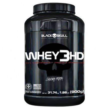 Whey 3 HD Black Skull Caveira Preta Sabor Chocolate 900g - Portal do Médico
