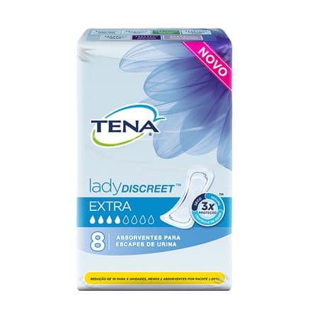 Absorvente Geriatrico Tena Lady Discreet Extra 8un - Portal do Médico