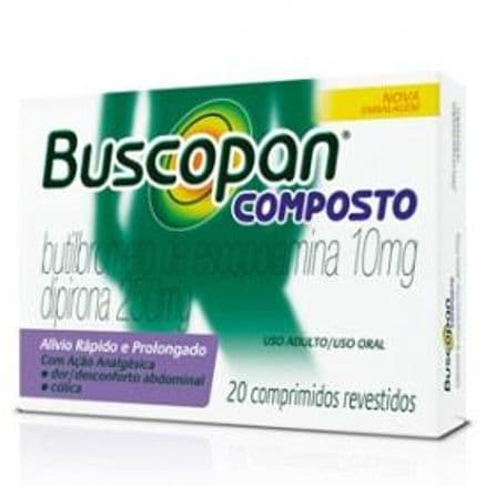 Buscopan Composto Adulto 10mg+250mg 20 comprimidos - Portal do Médico