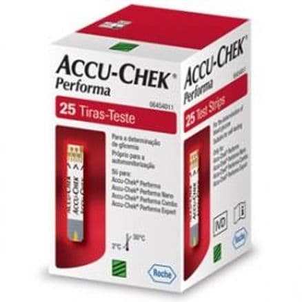 Tiras para Teste de Glicemia Accu-Chek Performa c/ 25 - Portal do Médico
