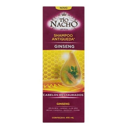 Shampoo Tio Nacho Antiqueda Ginseng 415ml - Portal do Médico