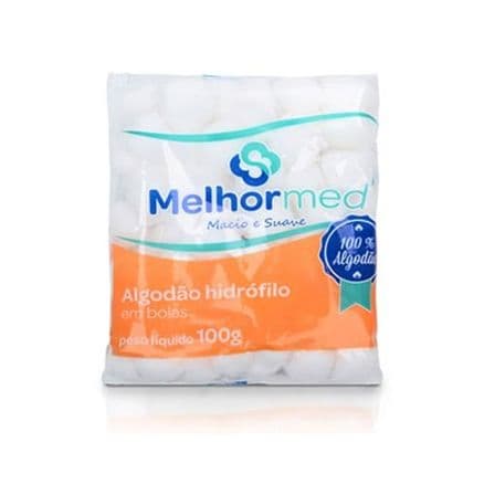 Algodão Hidrófilo Melhormed em Bolas 100g - Portal do Médico