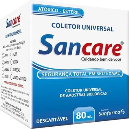 Coletor Universal 80ml Sanfarma - Portal do Médico