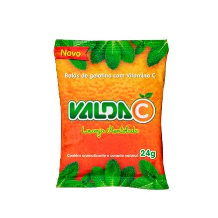 Pastilha Valda C Balas de Gelatina Sabor Laranja Mentolada 24g - Portal do Médico