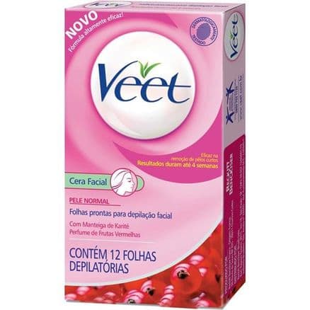 Depilatório Folhas Prontas Veet Facial Pele Normal 12 unidades - Portal do Médico