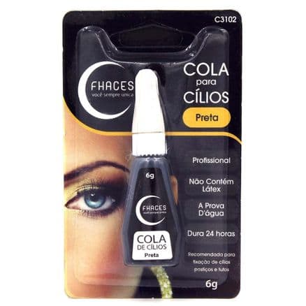 Cola para Cílios Fhaces Preta 6g C3102 - Portal do Médico