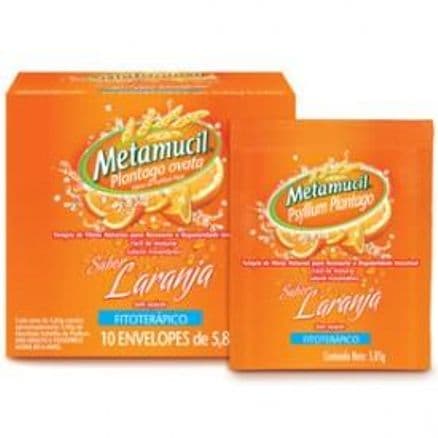 Metamucil Fibra Sabor Laranja 10 envelopes de 5,85g cada - Portal do Médico