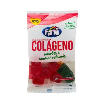 Bala de Gelatina Fini Natural Sweets Colágeno Sabores Sortidos 18g - Portal do Médico