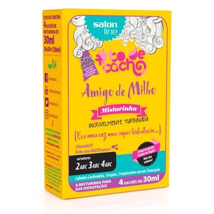 Kit Salon Line Amigo de Milho Misturinha Era uma vez uma Super Hidratação 4 sachês de 30ml - Portal do Médico