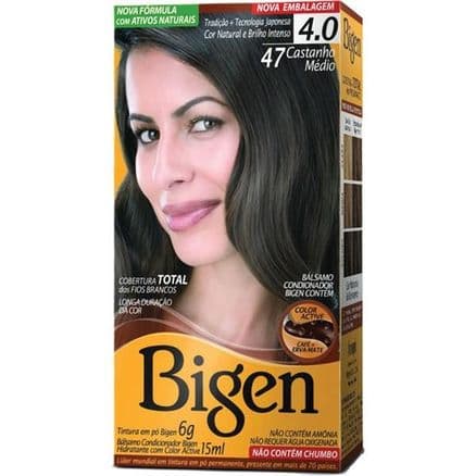 Tintura Permanente Bigen 4.7 Castanho Médio - Portal do Médico
