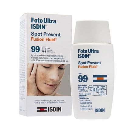 Protetor Solar Foto Ultra Isdin Spot Prevent Fusion Fluid FPS 99 Loção Fluida 50ml - Portal do Médico