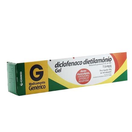 Diclofenaco de Dietilamonio Gel 60g Generico Cimed - Portal do Médico