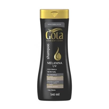 Shampoo Gota Cosméticos Melanina Uv 340ml - Portal do Médico
