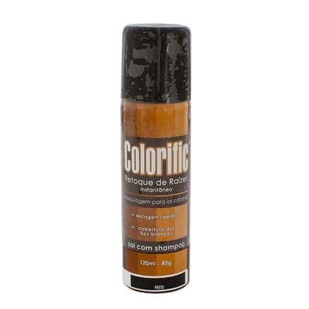 Colorific Retoque de Raízes Instantâneo Preto Spray 120ml - Portal do Médico