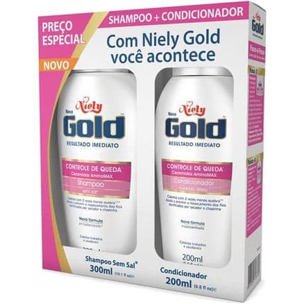 Kit Shampoo + Condicionador Niely Gold Ceramidas 300ml - Portal do Médico