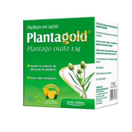 Plantagold Arte Nativa Plantago Ovata 10 Sachês - Portal do Médico