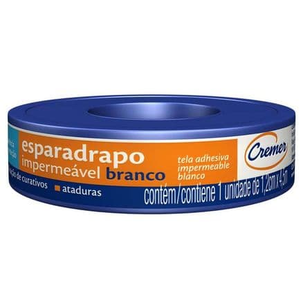 Esparadrapo Cremer Branco Impermeável 1,2cm x 4,5m - Portal do Médico