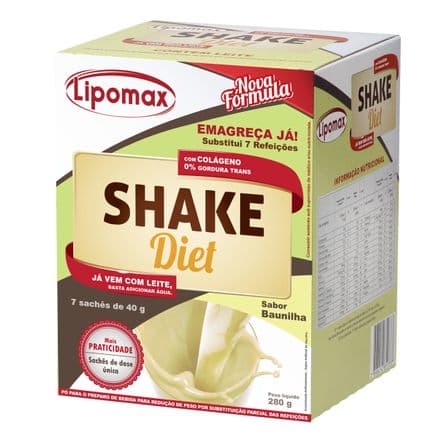 Lipomax Shake Diet Baunilha 406g - Portal do Médico