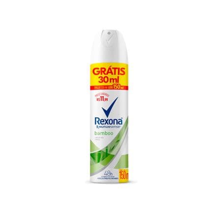 Desodorante Aerosol Rexona Bamboo Grátis 30ml de 150ml - Portal do Médico