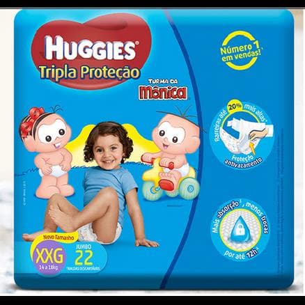 Fralda Turma da Monica Huggies XXG 22 unidades - Portal do Médico