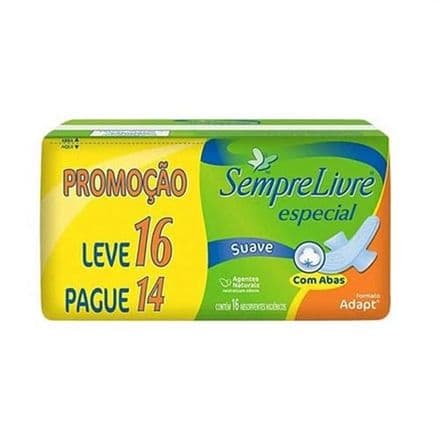 Absorvente com Abas Sempre Livre c/ 16 Especial Suave - Portal do Médico
