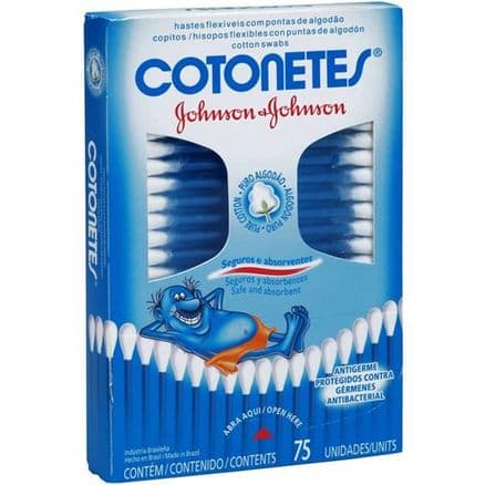 Hastes Flexíveis Johnson Cotonetes 75 unidades - Portal do Médico
