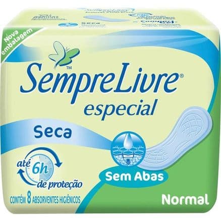 Absorvente Sem Abas Sempre Livre c/ 8 Especial Seca - Portal do Médico