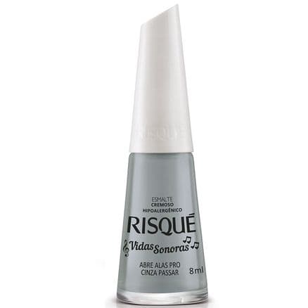 Esmalte Risqué Vidas Sonoras Cremoso Abre Alas Pro Cinza Passar - Portal do Médico