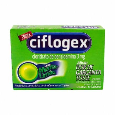 Ciflogex 3mg Sabor Menta Limão 12 pastilhas - Portal do Médico