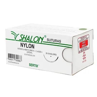 Fio Nylon 3.0 Cuticular com Agulha 2,0cm