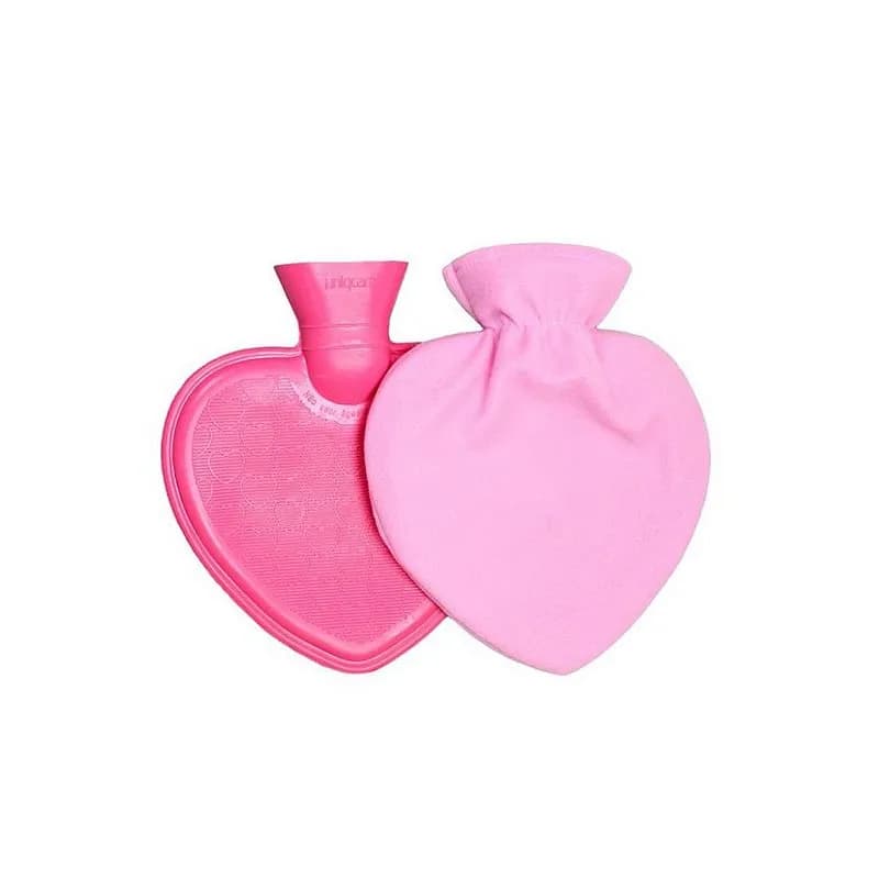 Bolsa para Água Quente com Capa, Formato Coração de 950ml da Uniqcare - Unidade