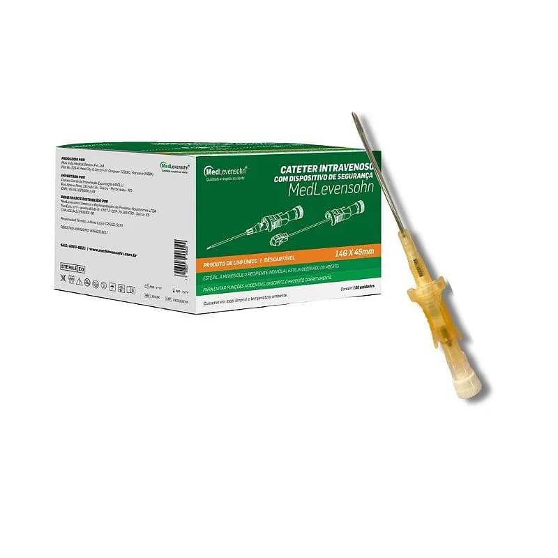 Cateter Intravenoso Com Dispositivo de Segurança 1Un. 14g x 45mm