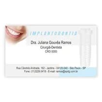 Cartão de Visita Implantodontia Sorriso e Parafuso