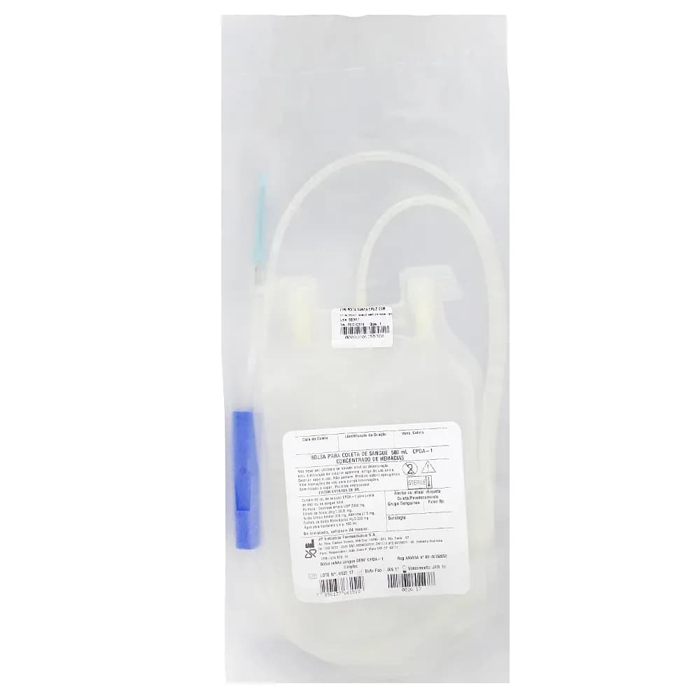 BOLSA COLETORA DE SANGUE SIMPLES CPDA-1 JP 500ML