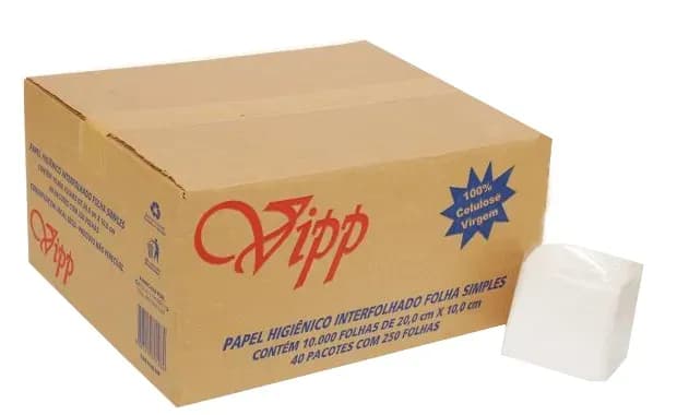 PAPEL HIGIENICO INTERFOLHADO CAI CAI 100% CEL VIRGEM C/10000