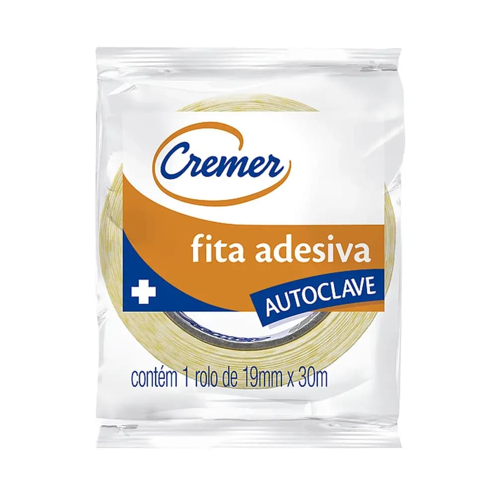 FITA ADESIVA ZEBRADA PARA AUTOCLAVE TAM 19MMX30M CREMER