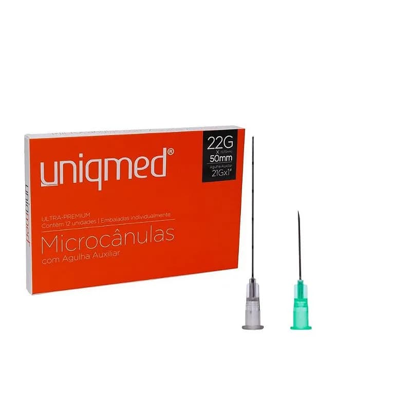 Microcânulas Com Agulha Auxiliar (21g) Unidade - Uniqmed