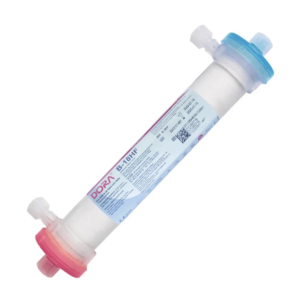 FILTRO DIALISADOR FIBRA OCA USO ÚNICO ALTO FLUXO B-18HF DORA