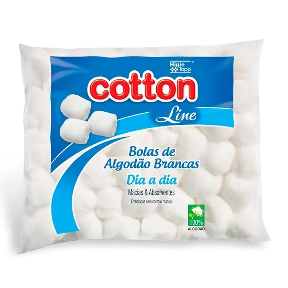ALGODÃO HIDRÓFILO EM BOLA BRANCA 50GR COTTON LINE
