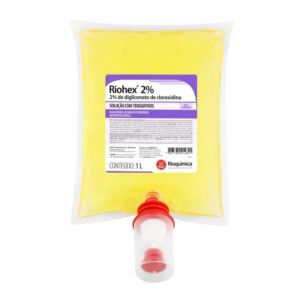 CLOREXIDINA DEGERMANTE LÍQUIDA 2% 1L RIOHEX RIOQUÍMICA