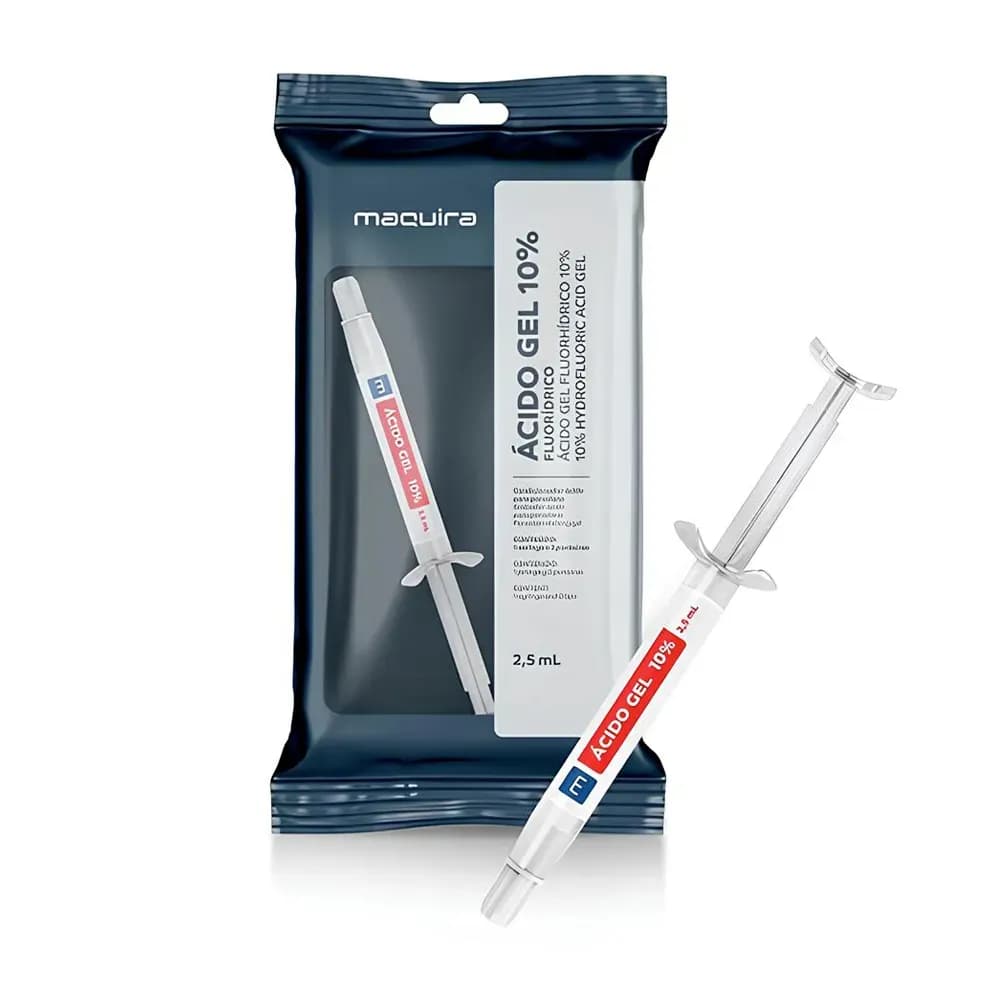 CONDICIONADOR ÁCIDO FLUORÍDRICO PARA PORCELANA 10% SERINGA 2,5ML MAQUIRA