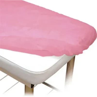 LENÇOL TNT C/ ELÁSTICO ROSA 40GM 210X90CM C/10UN PROTDESC