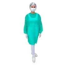 Avental Descartável Manga Longa 20G Verde - Protdesc