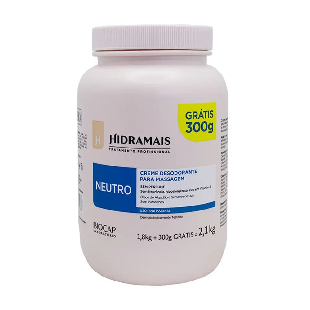 CREME NEUTRO PARA MASSAGEM 2,1KG HIDRAMAIS