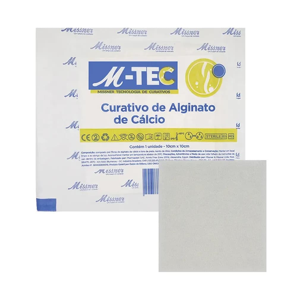 CURATIVO DE ALGINATO DE CÁLCIO M-TEC 10X10CM MISSNER