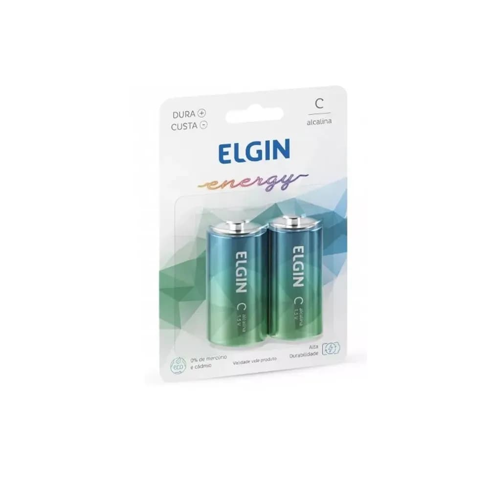 PILHA ALCALINA MÉDIA-C 2UN ELGIN