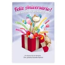 Cartão de Aniversário Presente Surpresa