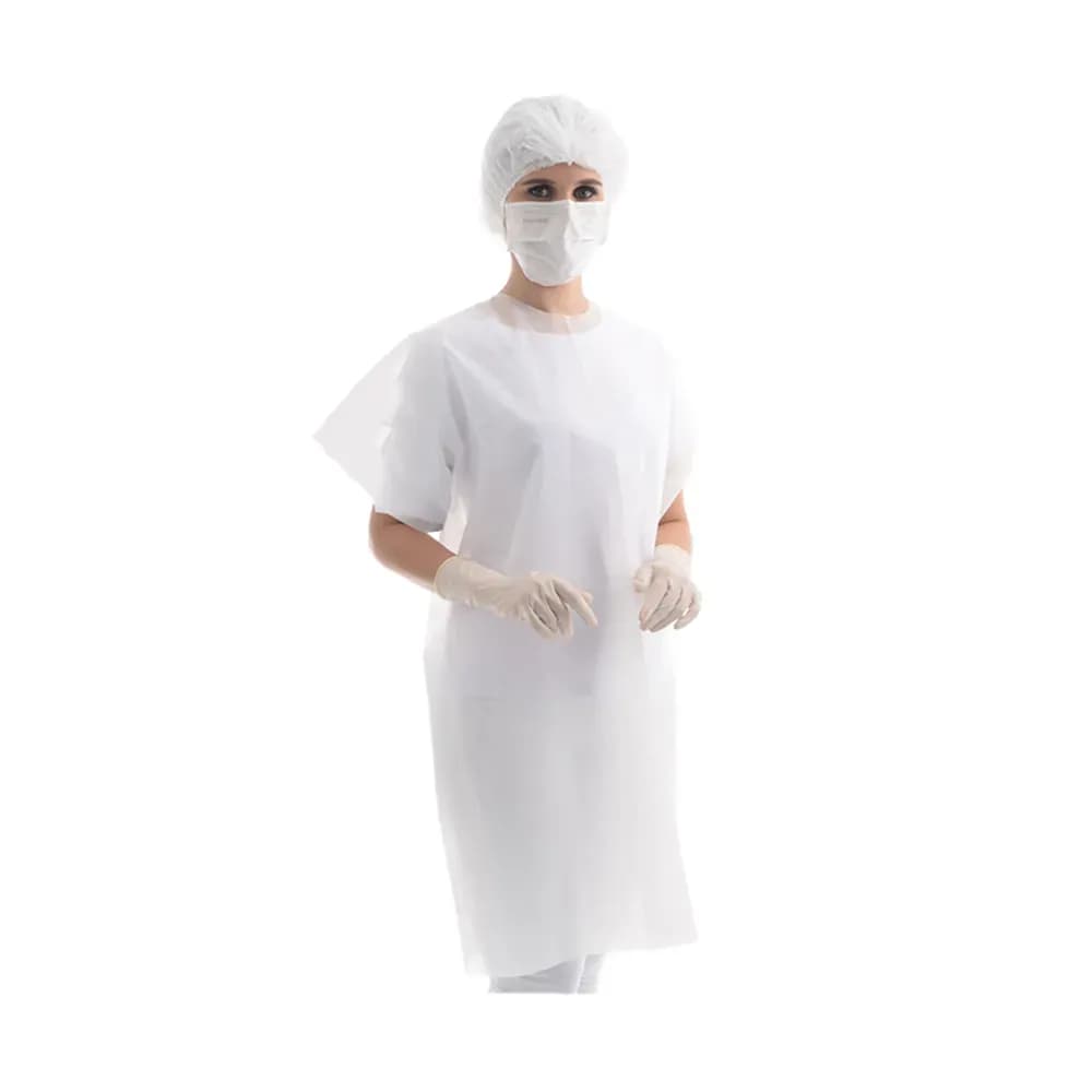 AVENTAL DESC TNT BRANCO MANGA CURTA GR 30 C/10UN PROTDESC