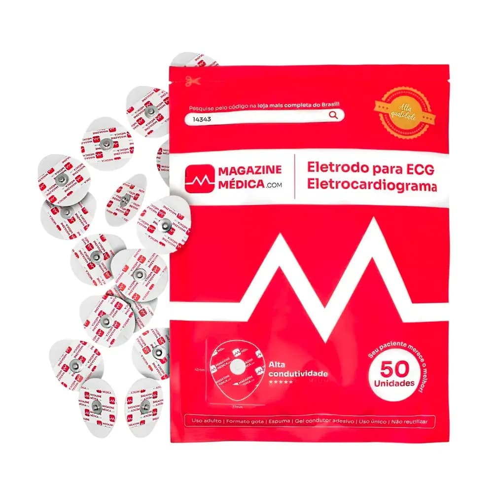 ELETRODO PARA ECG ELETROCARDIOGRAMA C/50UN