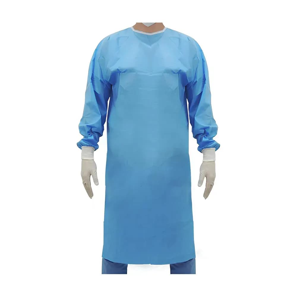 KIT AVENTAL DESCARTÁVEL MANGA LONGA AZUL + TOALHA POLARFIX